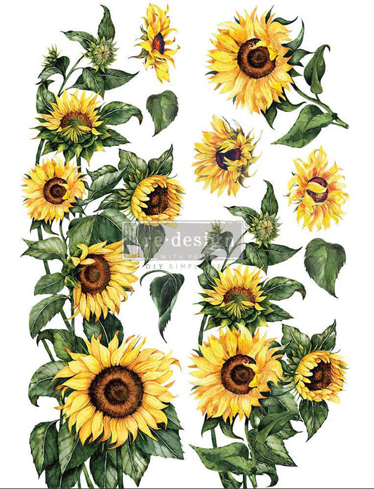 SUNFLOWER - 24" x 35" - Redesign Decor Transfer Decal
