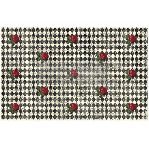 Queen's Court of Roses  Decoupage Paper