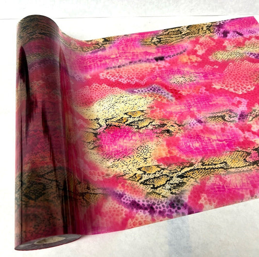 RAVEN SNAKE - PINK- Rub On Metallic Foil by APS Media 1 of 1