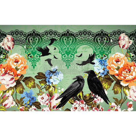 Retro Gardens Decoupage Paper
