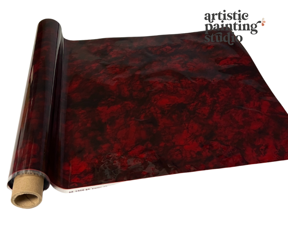 ROCCO RED MARBLE - Rub On Metallic Foil by APS - Textile Friendly