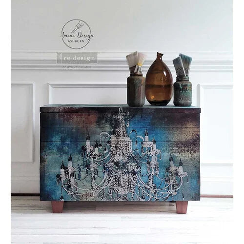 Moody Chandelier - A1 Rice Paper (Mulberry Tissue) - LARGE - 59.4cm x 84.1cm - Re-Design with Prima