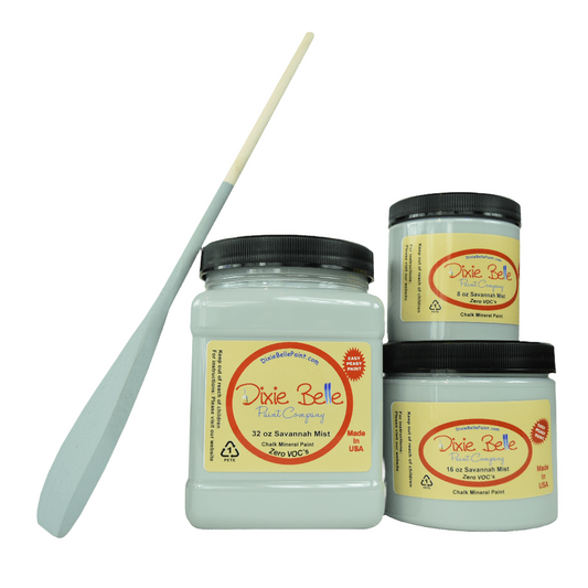 SAVANNAH MIST - Dixie Belle - Light Blue with Grey Undertones Mineral Chalk Paint - 236ml/8oz - 473ml/16oz