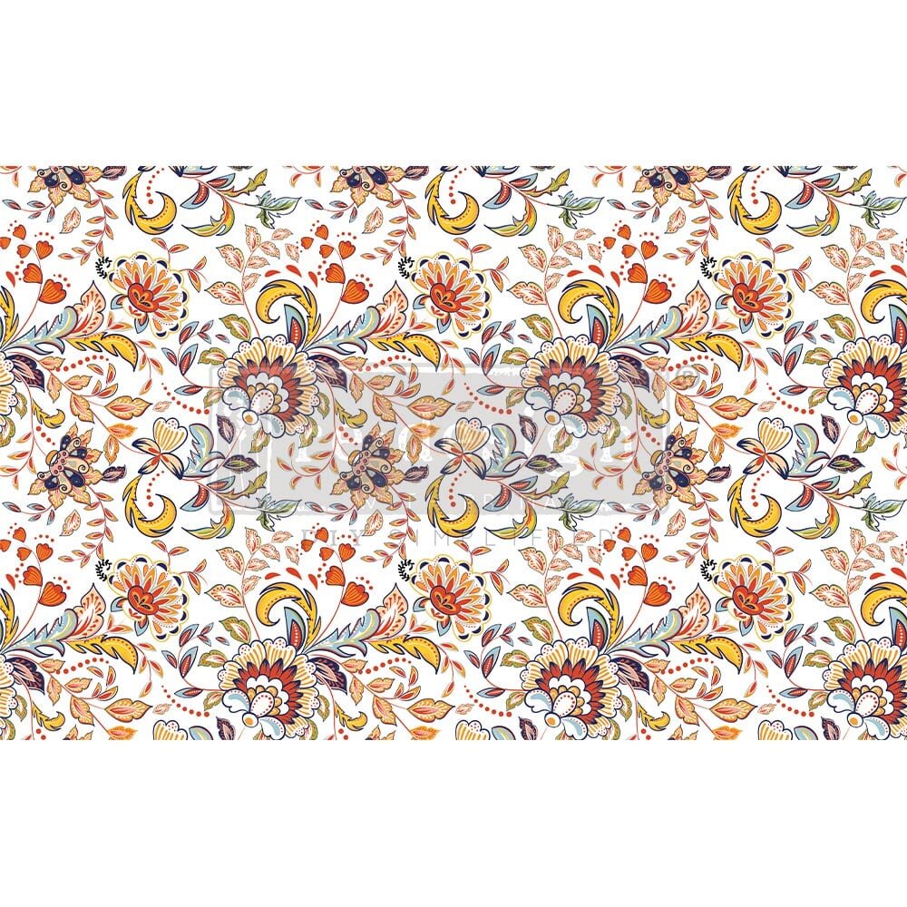 Decoupage Decor Tissue Paper - TANGERINE SPRING - 49.5cm x 76.2cm - Re-Design with Prima