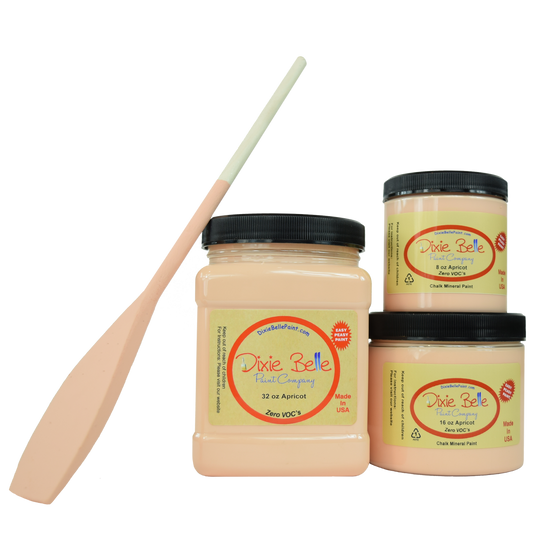 Apricot - Dixie Belle -  Mineral Chalk Paint - 118ml/4oz - 236ml/8oz - 473ml/16oz
