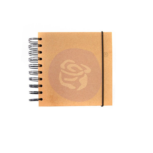 ART DAILY CHIPBOARD JOURNAL 5.5×5.5 – 5.5? X 5.5? CHIPBOARD COVER, 24 INNER SHEETS 5.2? X 5.2? KRAFT PAPER
