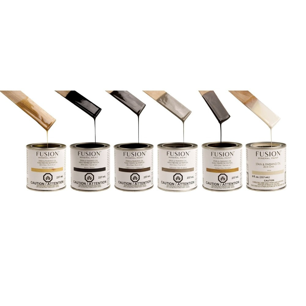 STAIN AND FINISHING OIL - White - All In One - Fusion 237 ml