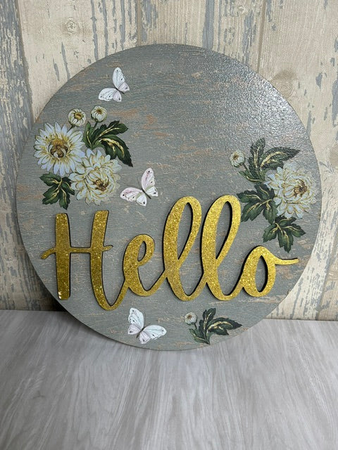 "HELLO" WOODEN SIGN WORKSHOP