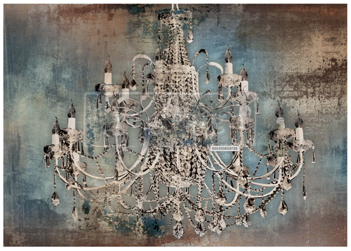 Moody Chandelier - A1 Rice Paper (Mulberry Tissue) - LARGE - 59.4cm x 84.1cm - Re-Design with Prima
