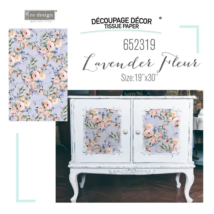 Lavender Fleur Decoupage Paper