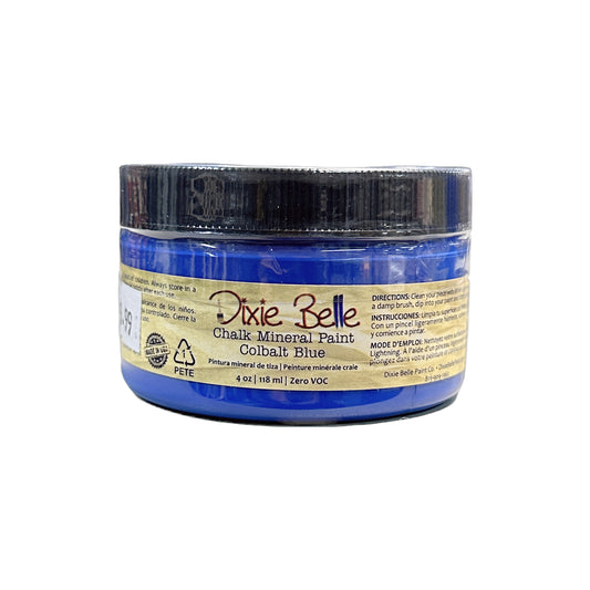 Dixie Belle | Chalk Finish Mineral Paint | Cobalt Blue (4oz)