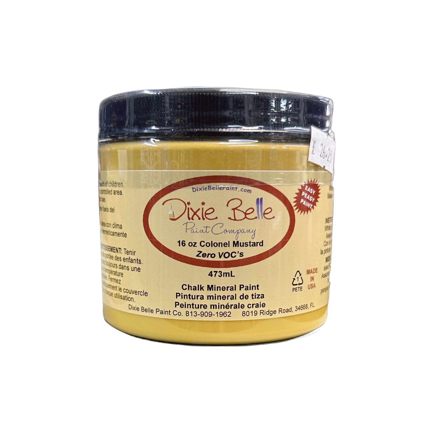 Dixie Belle | Chalk Finish Mineral Paint | Colonel Mustard (16oz)