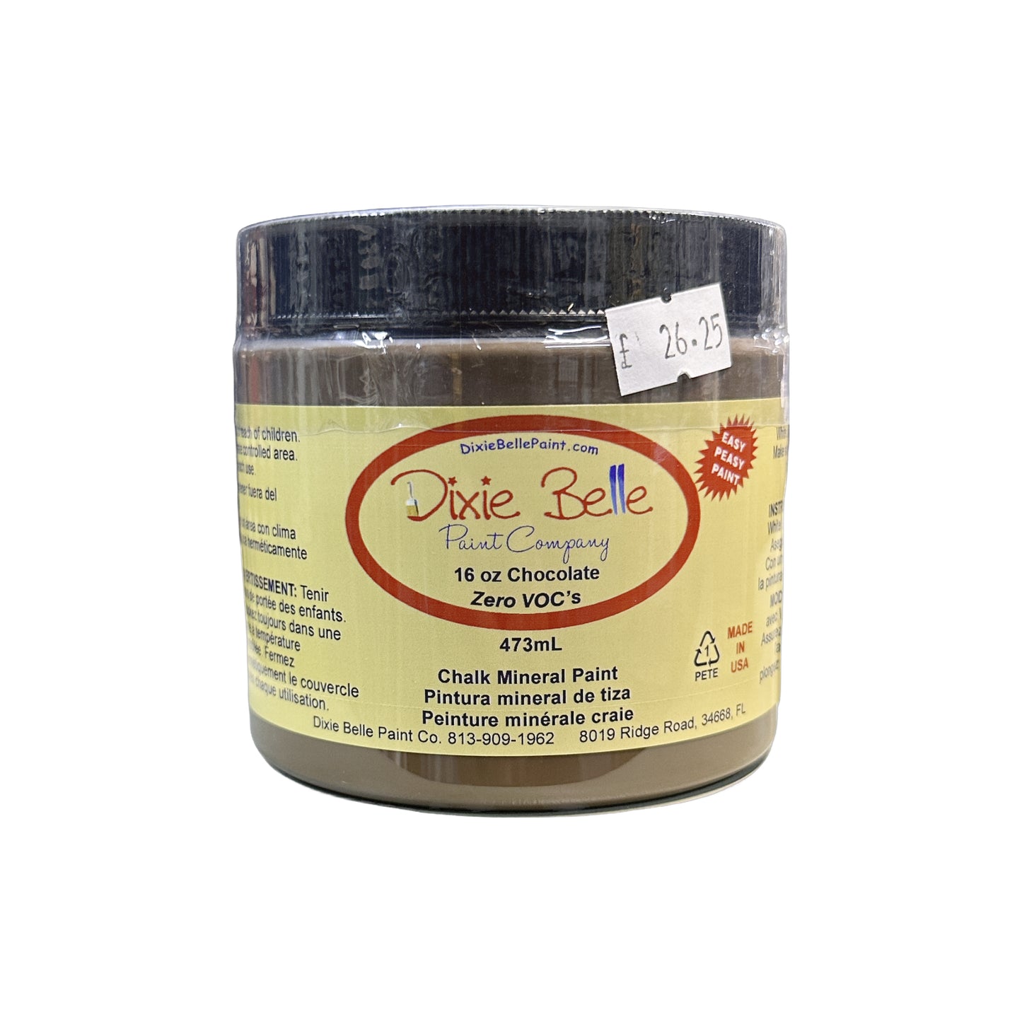 Dixie Belle | Chalk Finish Mineral Paint | Chocolate (16oz)