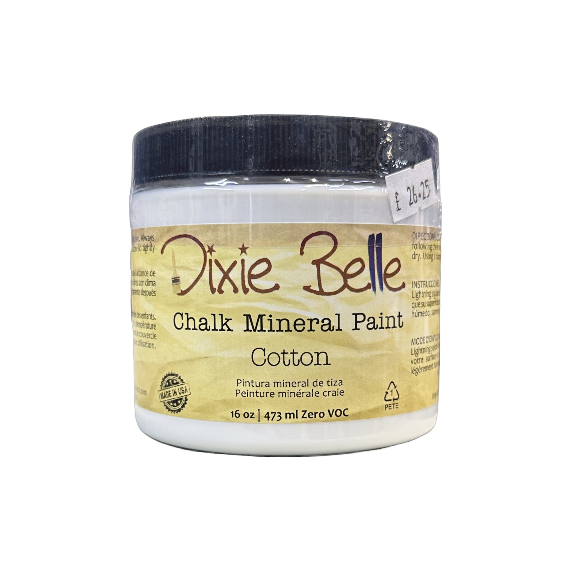 Dixie Belle | Chalk Finish Mineral Paint | Cotton (16oz)