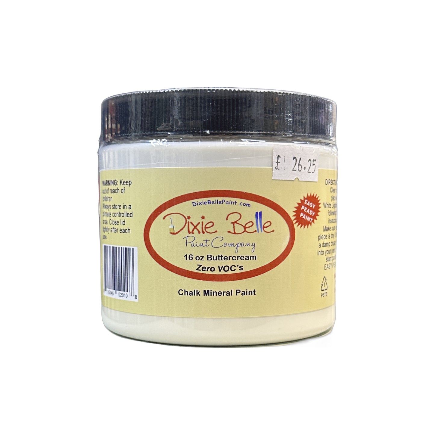 Dixie Belle | Chalk Finish Mineral Paint | Buttercream (16oz)