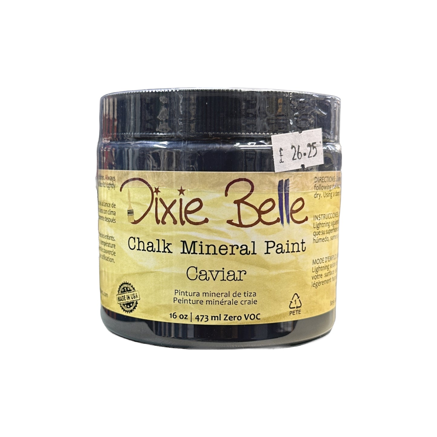 Dixie Belle | Chalk Finish Mineral Paint | Caviar (16oz)