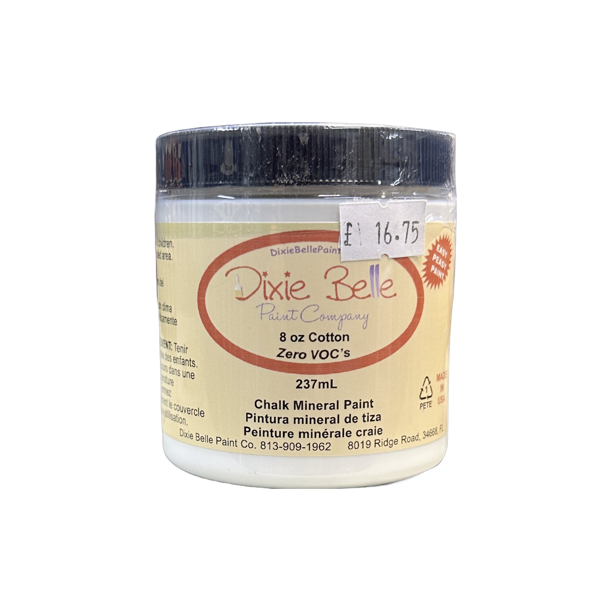 Dixie Belle | Chalk Finish Mineral Paint | Cotton (8oz)