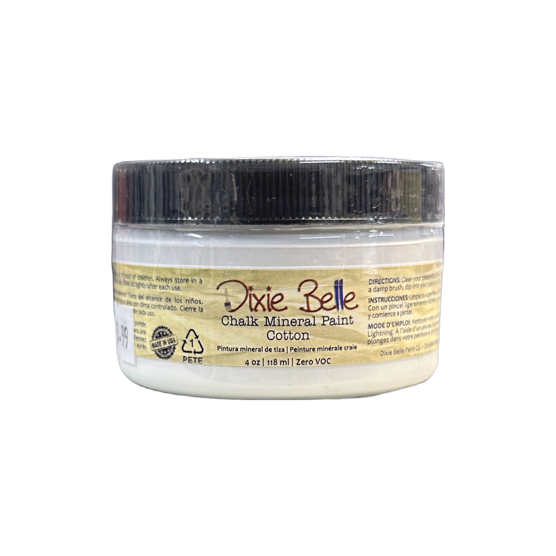 Dixie Belle | Chalk Finish Mineral Paint | Cotton (4oz)