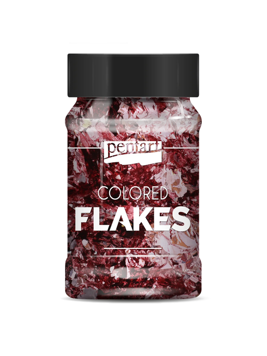 PINK- COLOURED FOIL FLAKES MIN. 1 G