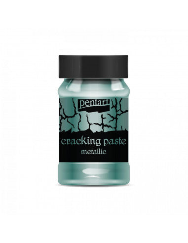 Crackling Paste Metallic Silver Turquoise 100ml